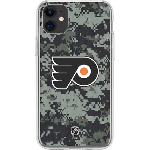 NHL Philadelphia Flyers Camo iPhone 11 Clear Case