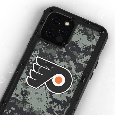 NHL Philadelphia Flyers Camo iPhone 12 Pro Waterproof Case