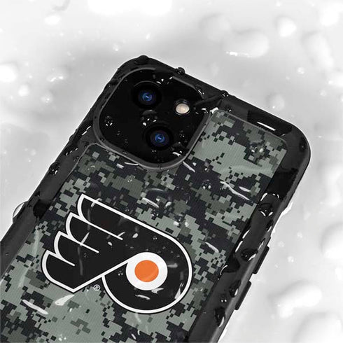 NHL Philadelphia Flyers Camo iPhone 13 Mini Waterproof Case