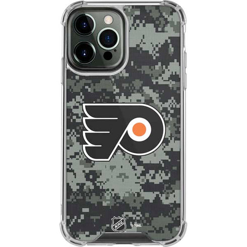 NHL Philadelphia Flyers Camo iPhone 13 Pro Max Clear Case