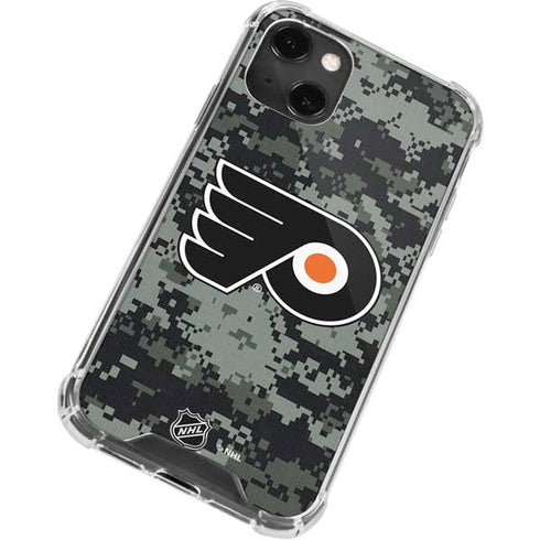 NHL Philadelphia Flyers Camo iPhone 14 Plus Clear Case