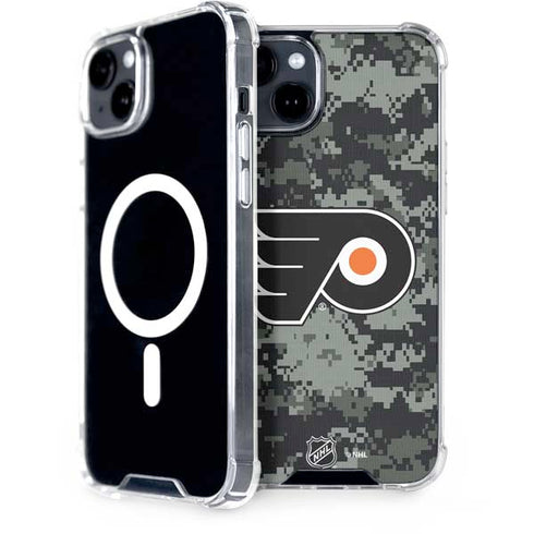 NHL Philadelphia Flyers Camo iPhone 15 Plus MagSafe Case