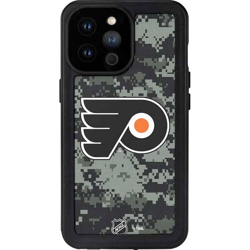NHL Philadelphia Flyers Camo iPhone 14 Pro Max Waterproof Case