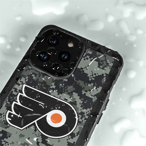 NHL Philadelphia Flyers Camo iPhone 14 Pro Max Waterproof Case