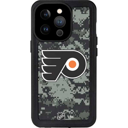 NHL Philadelphia Flyers Camo iPhone 14 Pro Waterproof Case