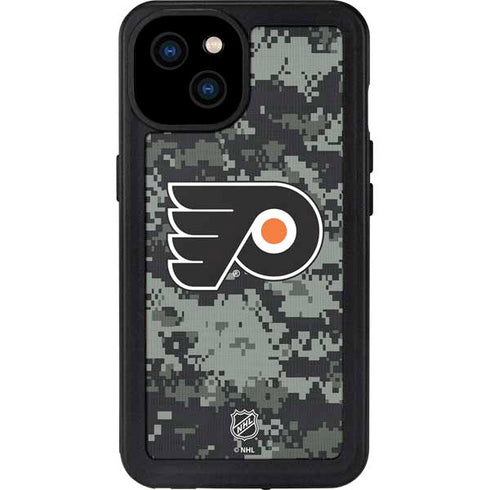 NHL Philadelphia Flyers Camo iPhone 15 Plus Waterproof Case
