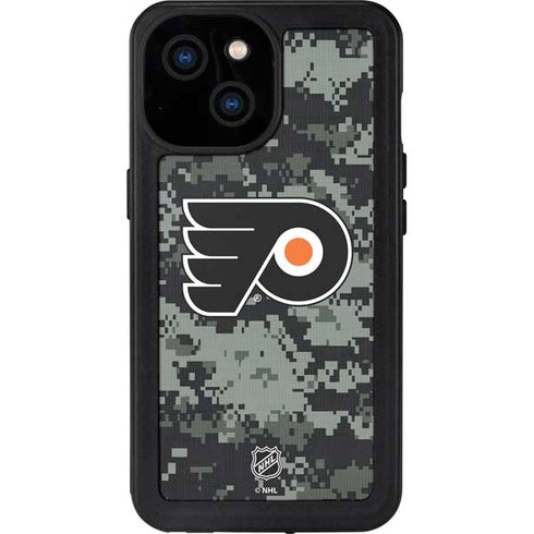 NHL Philadelphia Flyers Camo iPhone 15 Waterproof Case