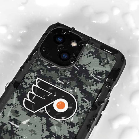 NHL Philadelphia Flyers Camo iPhone 15 Waterproof Case
