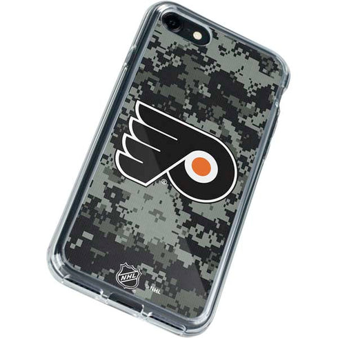 NHL Philadelphia Flyers Camo iPhone SE (2nd & 3rd Gen) Clear Case
