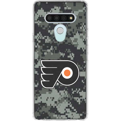 NHL Philadelphia Flyers Camo LG Stylo 6 Clear Case
