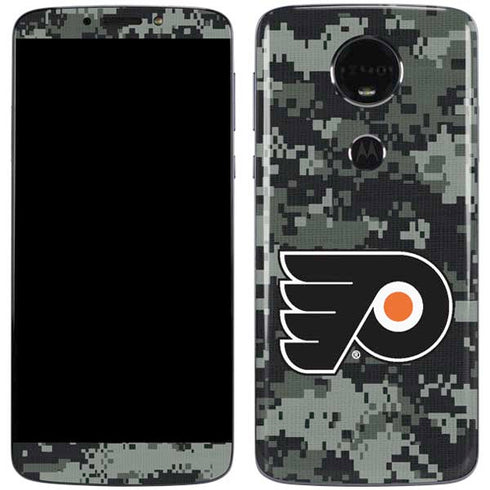 NHL Philadelphia Flyers Camo Moto E5 Plus Skin