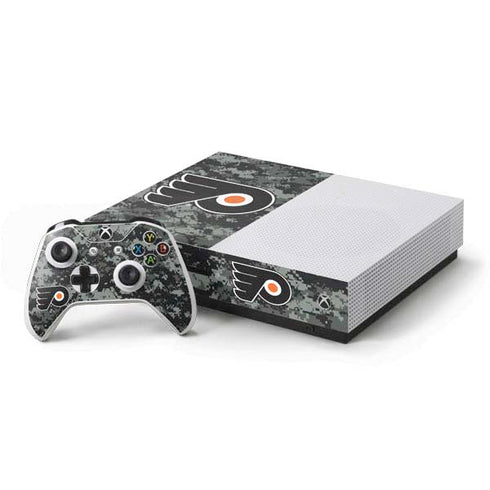 NHL Philadelphia Flyers Camo Xbox One S Console and Controller Bundle Skin