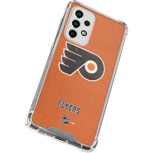 NHL Philadelphia Flyers Distressed Galaxy A33 5G Clear Case
