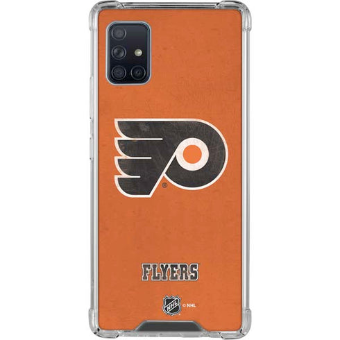 NHL Philadelphia Flyers Distressed Galaxy A51 5G Clear Case