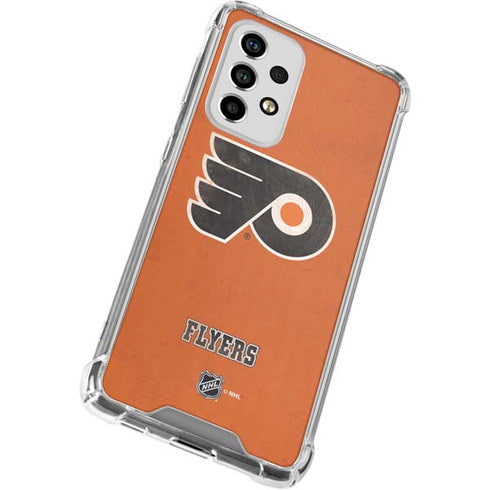 NHL Philadelphia Flyers Distressed Galaxy A53 5G Clear Case