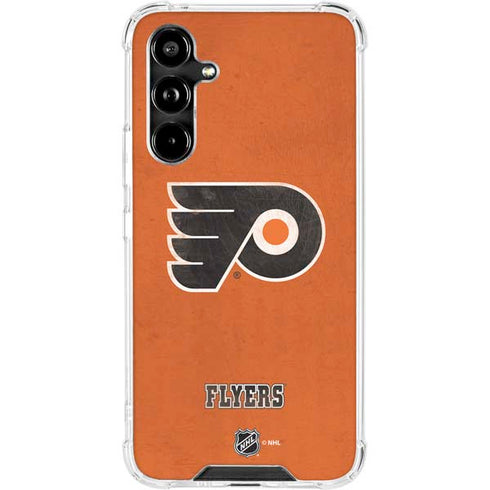 NHL Philadelphia Flyers Distressed Galaxy A54 5G Clear Case