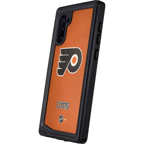 NHL Philadelphia Flyers Distressed Galaxy Note 10 Waterproof Case