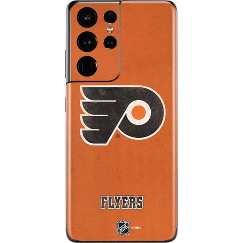NHL Philadelphia Flyers Distressed Galaxy S21 Ultra 5G Skin