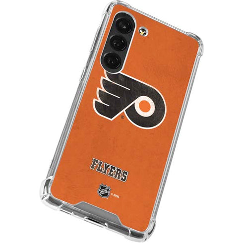 NHL Philadelphia Flyers Distressed Galaxy S23 Clear Case
