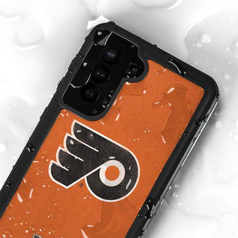 NHL Philadelphia Flyers Distressed Galaxy S23 Plus Waterproof Case