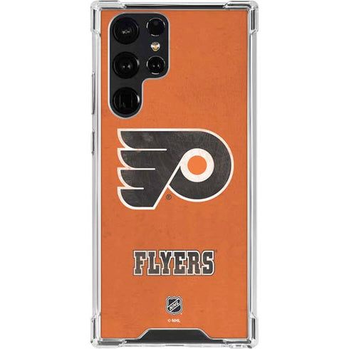 NHL Philadelphia Flyers Distressed Galaxy S24 Ultra Clear Case