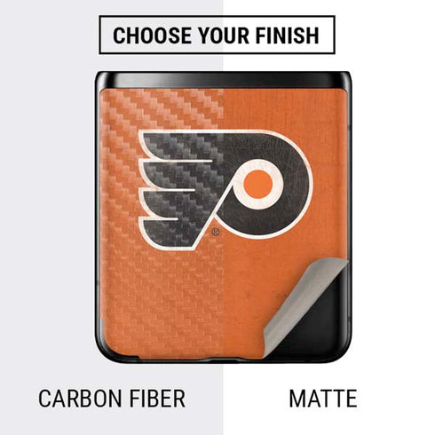 NHL Philadelphia Flyers Distressed Galaxy Z Flip Skin