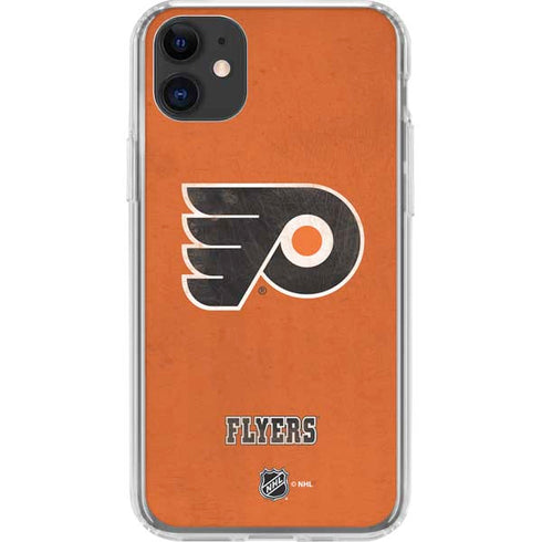 NHL Philadelphia Flyers Distressed iPhone 11 Clear Case