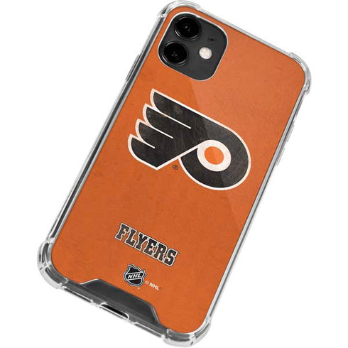 NHL Philadelphia Flyers Distressed iPhone 12 Clear Case