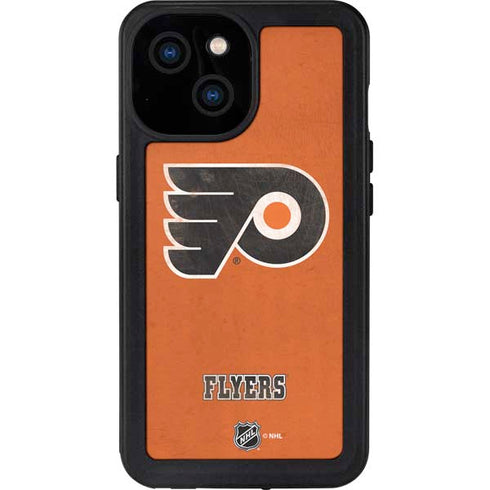 NHL Philadelphia Flyers Distressed iPhone 13 Mini Waterproof Case