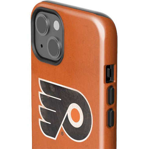 NHL Philadelphia Flyers Distressed iPhone 15 Plus Impact Case