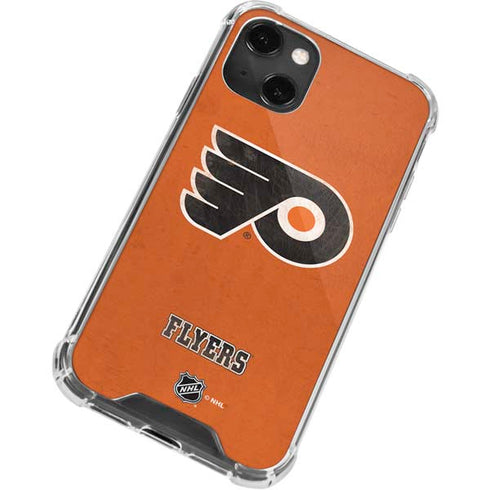 NHL Philadelphia Flyers Distressed iPhone 14 Plus Clear Case