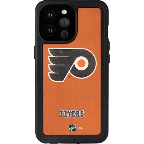 NHL Philadelphia Flyers Distressed iPhone 14 Pro Max Waterproof Case