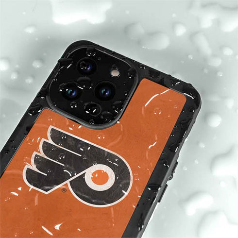 NHL Philadelphia Flyers Distressed iPhone 14 Pro Max Waterproof Case