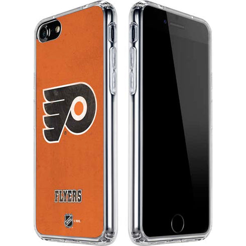 NHL Philadelphia Flyers Distressed iPhone SE (2nd & 3rd Gen) Clear Case