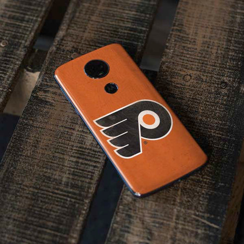 NHL Philadelphia Flyers Distressed Moto E5 Plus Skin