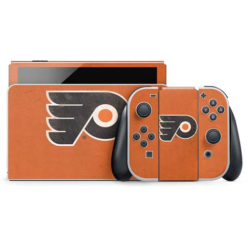 NHL Philadelphia Flyers Distressed Nintendo Switch OLED (2021) Skin