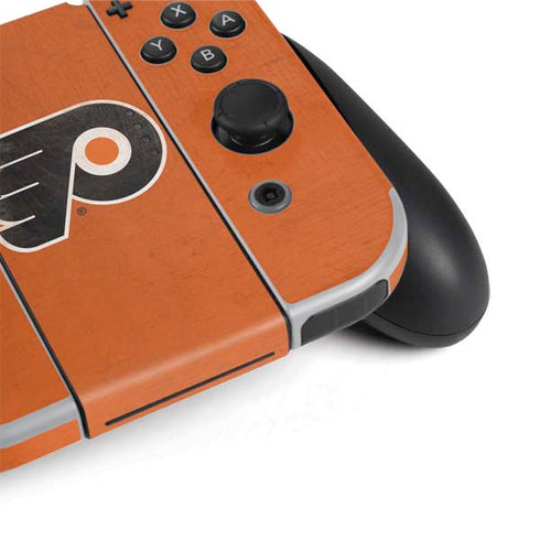 NHL Philadelphia Flyers Distressed Nintendo Switch OLED (2021) Skin
