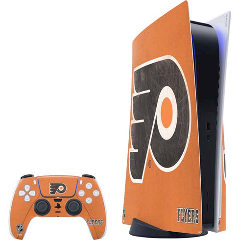 NHL Philadelphia Flyers Distressed PS5 Bundle Skin