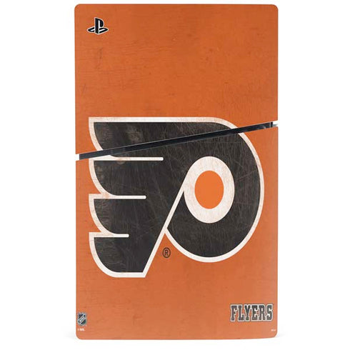 NHL Philadelphia Flyers Distressed PS5 Slim Digital Edition Bundle Skin