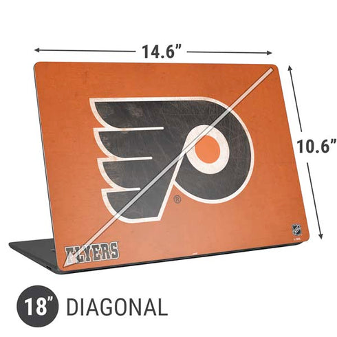 NHL Philadelphia Flyers Distressed Universal Laptop 18in (14.6 x 10.6in) Skin