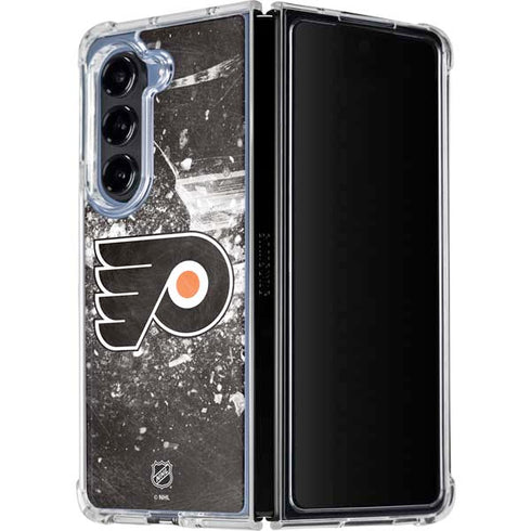 NHL Philadelphia Flyers Frozen Galaxy Z Fold5 5G Clear Case
