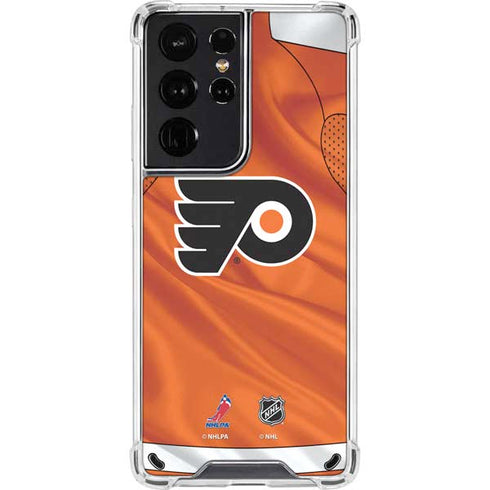 NHL Philadelphia Flyers Jersey Galaxy S21 Ultra 5G Clear Case