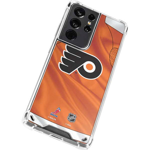 NHL Philadelphia Flyers Jersey Galaxy S21 Ultra 5G Clear Case