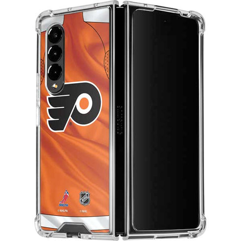 NHL Philadelphia Flyers Jersey Galaxy Z Fold4 5G Clear Case
