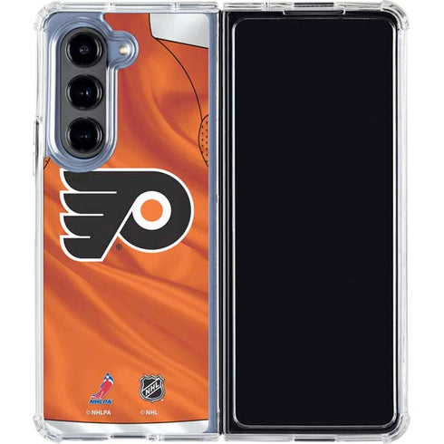 NHL Philadelphia Flyers Jersey Galaxy Z Fold5 5G Clear Case
