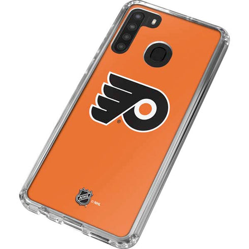 NHL Philadelphia Flyers Logo Galaxy A21 Clear Case
