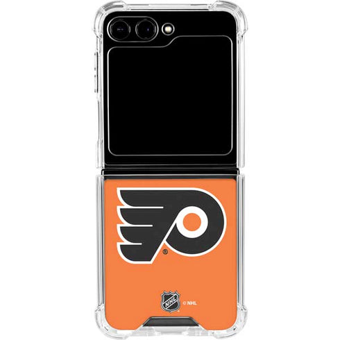 NHL Philadelphia Flyers Logo Galaxy Z Flip5 5G Clear Case