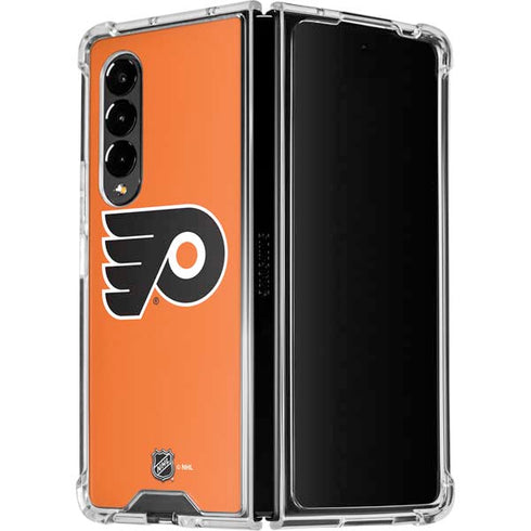 NHL Philadelphia Flyers Logo Galaxy Z Fold4 5G Clear Case