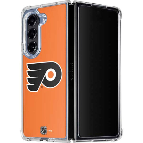 NHL Philadelphia Flyers Logo Galaxy Z Fold5 5G Clear Case