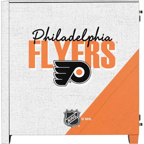NHL Philadelphia Flyers Script Corsair 4000D Tempered Glass Mid-Tower ATX Case Skin